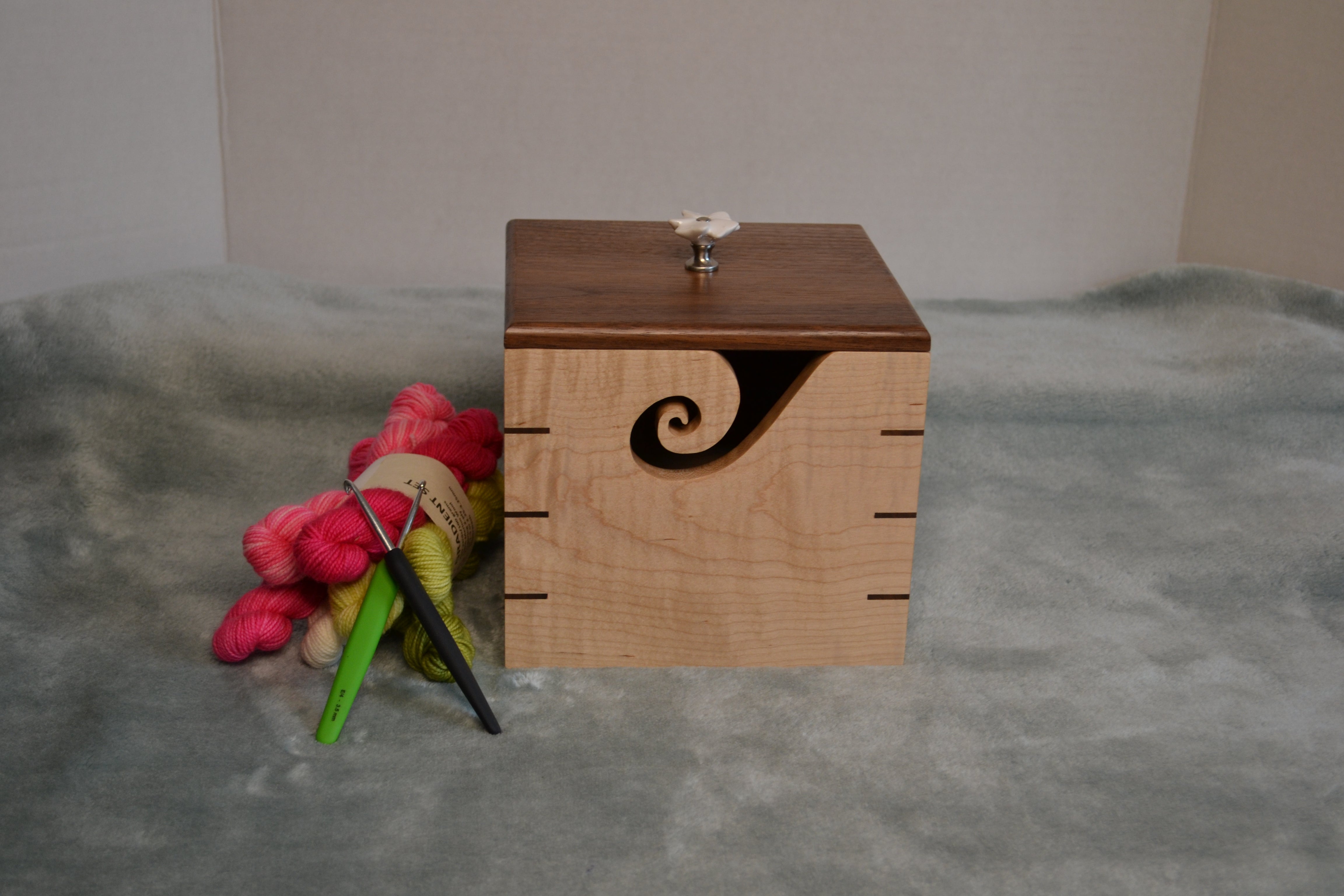 Lemon Wood Yarn Box